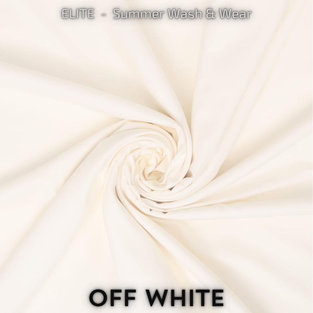 Elite Summer Plain Wash & Wear - Off White