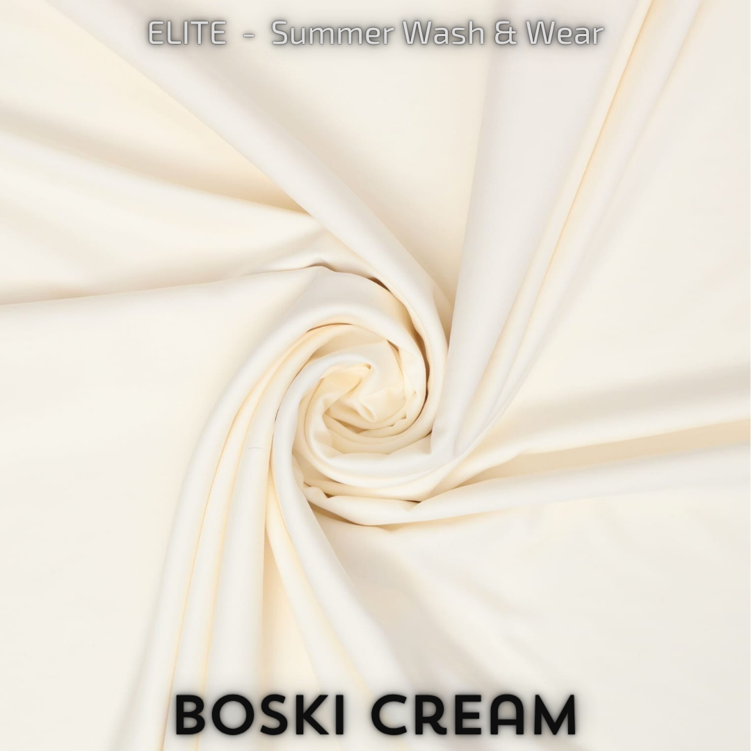 Elite Summer Plain Wash & Wear - Boski Cream