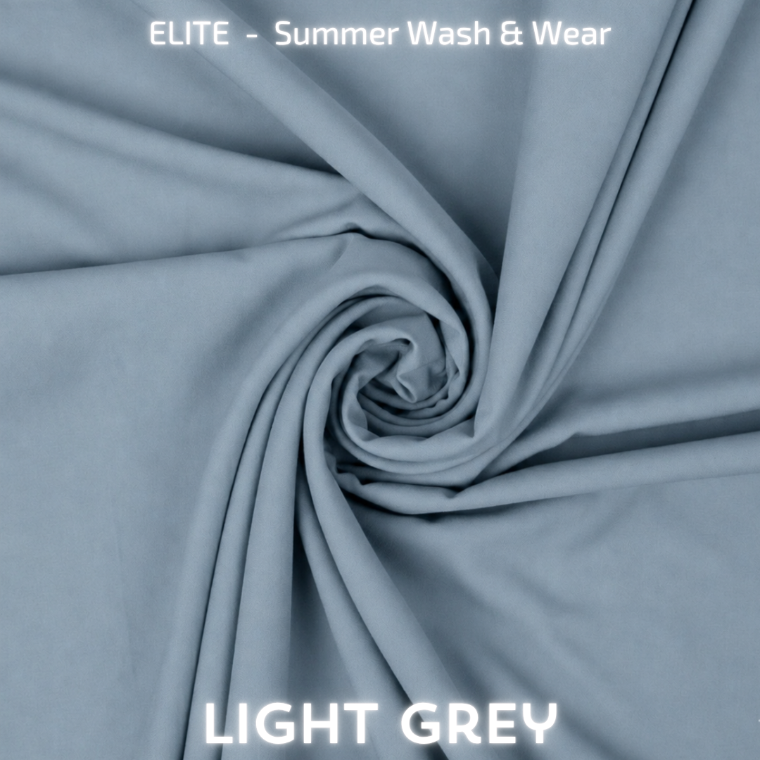 Elite Summer Plain Wash & Wear - Light Grey