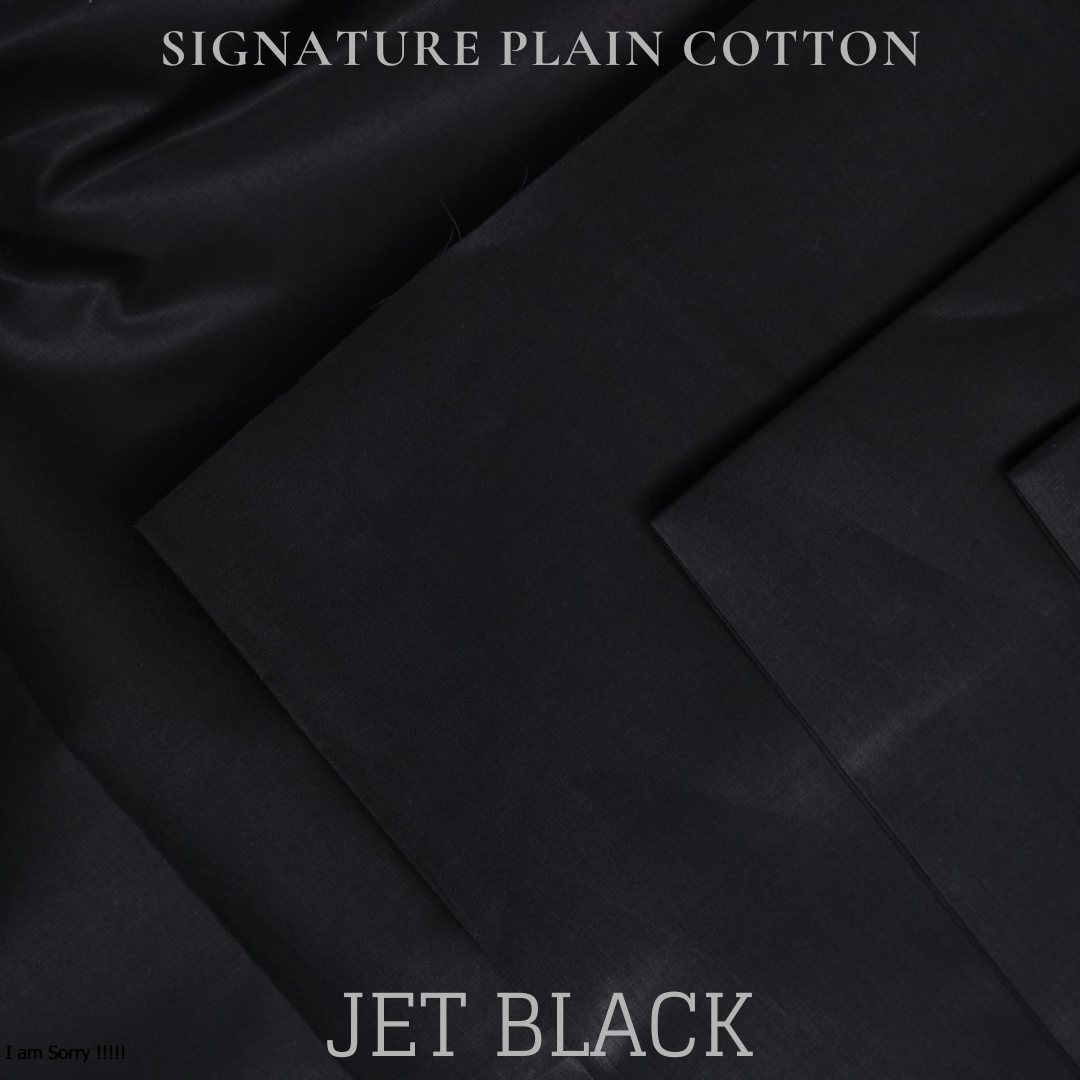 Signature Plain Cotton - Jet Black