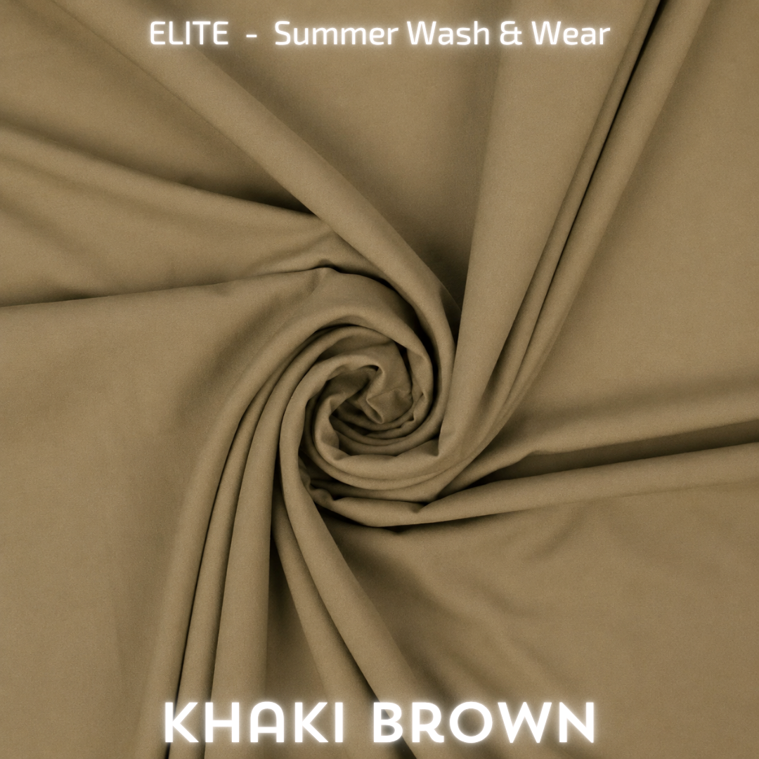 Elite Summer Plain Wash & Wear - Khaki Brown