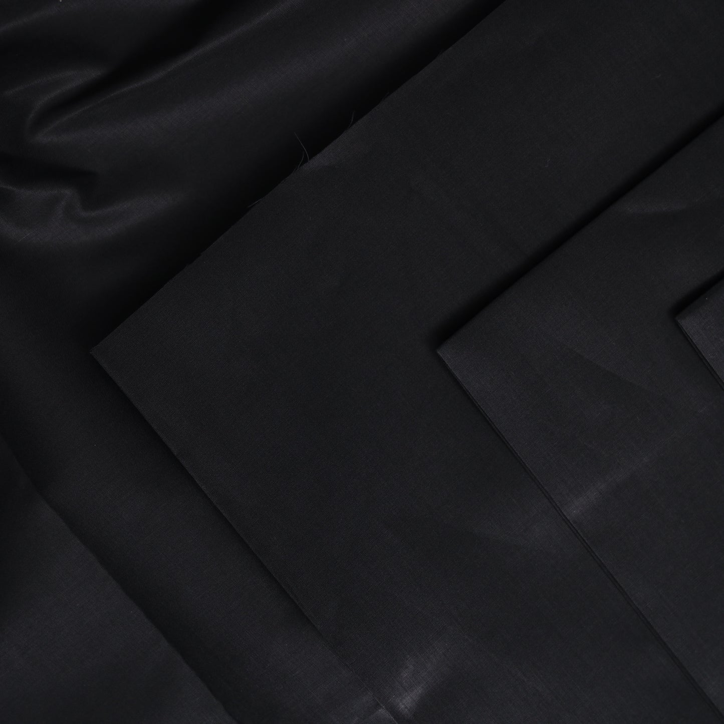 UNSTITCHED COTTON ROMAN - JET BLACK