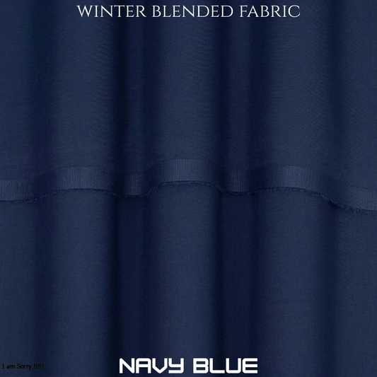 Specter Winter Blended Fabric - Navy Blue