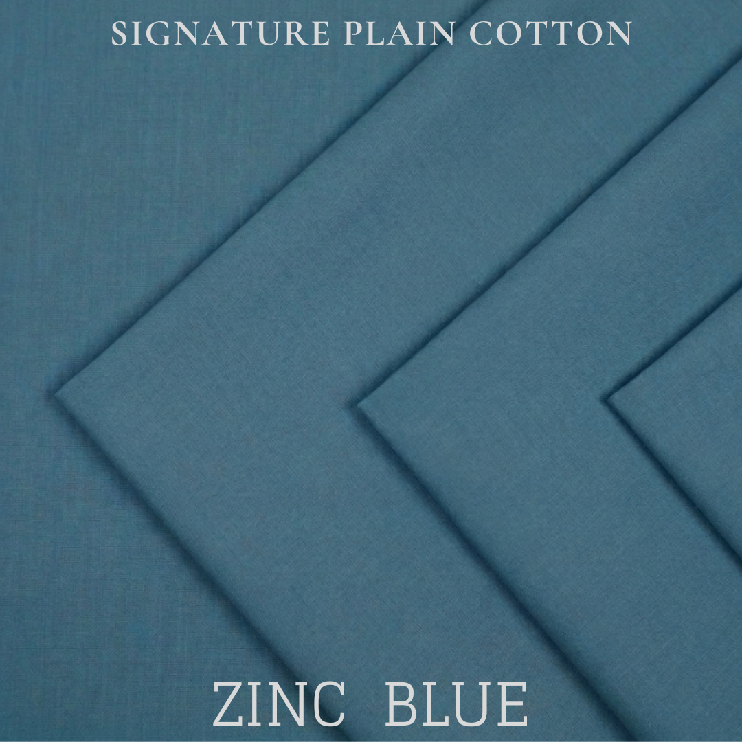 Signature Plain Cotton - Zinc Blue