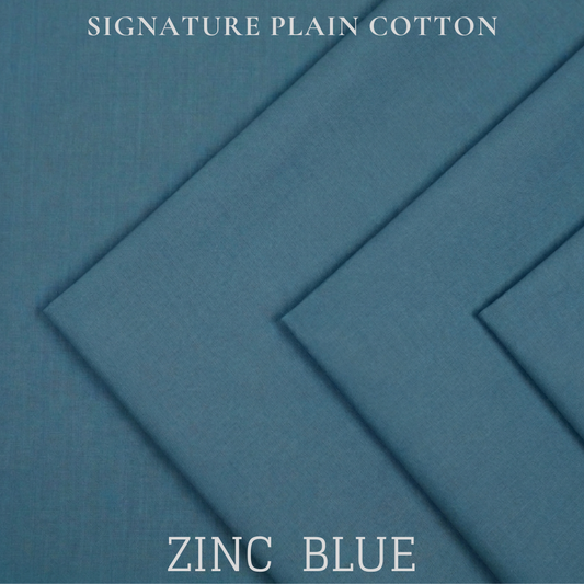 Signature Plain Cotton - Zinc Blue