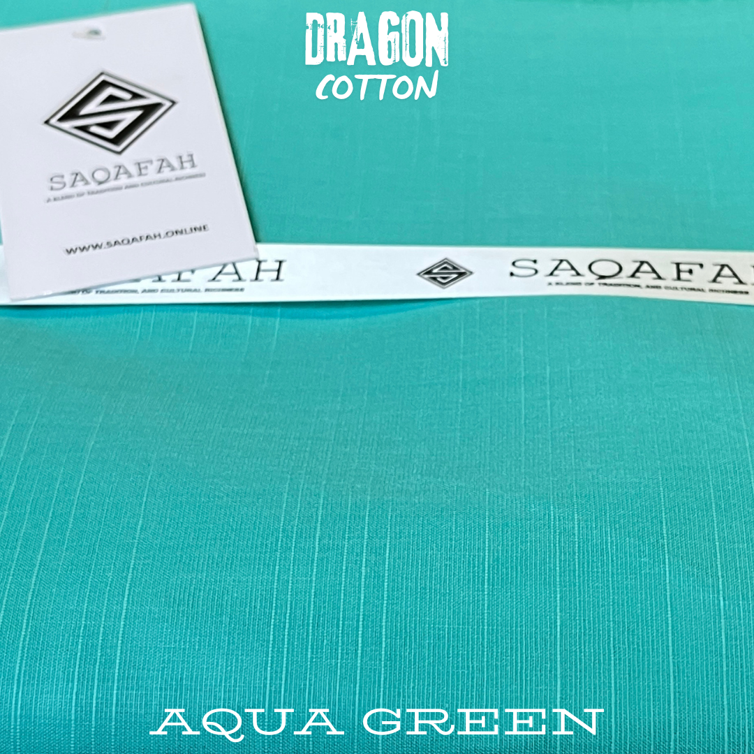 DRAGON COTTON - AQUA GREEN