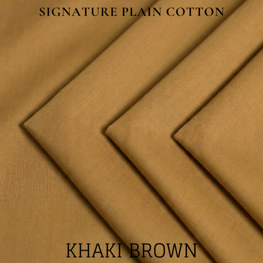 Signature Plain Cotton - Khaki Brown