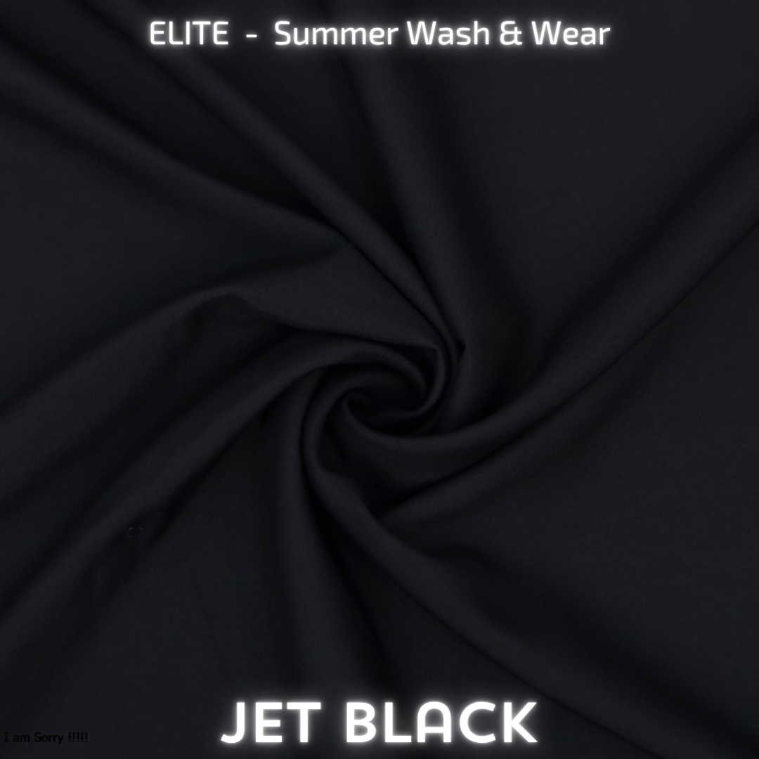 Elite Summer Plain Wash & Wear - Jet Black