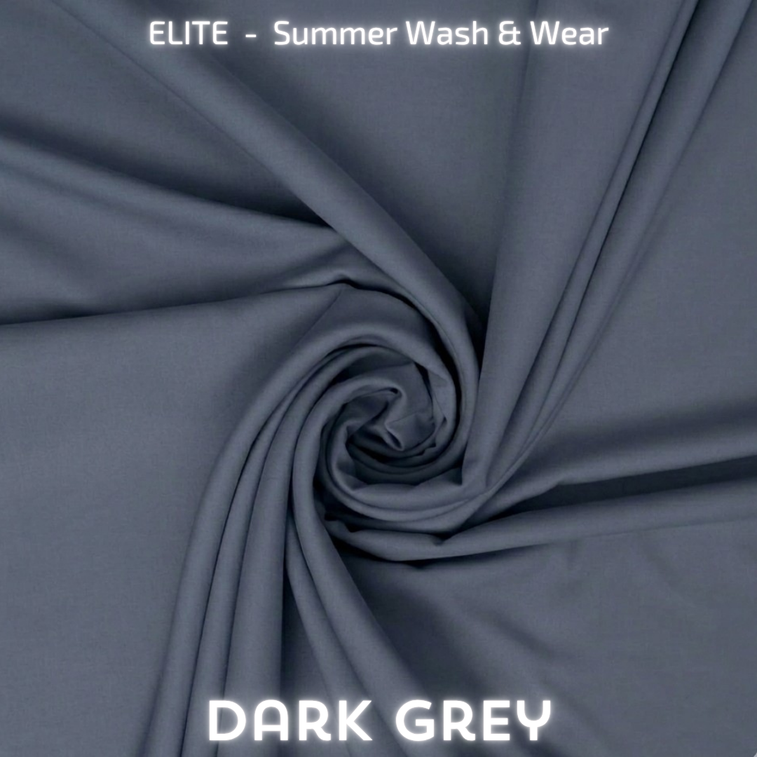 Elite Summer Plain Wash & Wear - Dark Grey