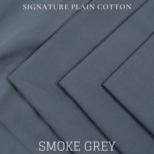 Signature Plain Cotton - Smoke Grey