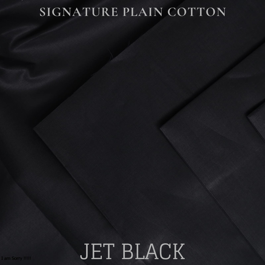 Signature Plain Cotton - Jet Black