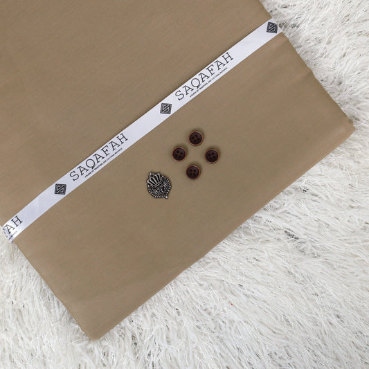 UNSTITCHED COTTON ROMAN - KHAKI BROWN