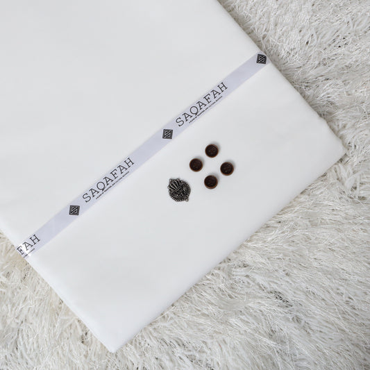 UNSTITCHED COTTON ROMAN - OFF WHITE