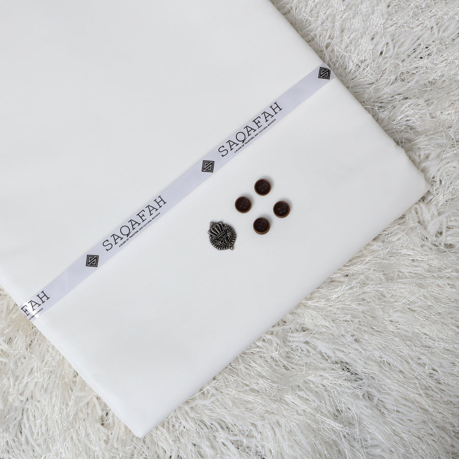 UNSTITCHED COTTON ROMAN - OFF WHITE