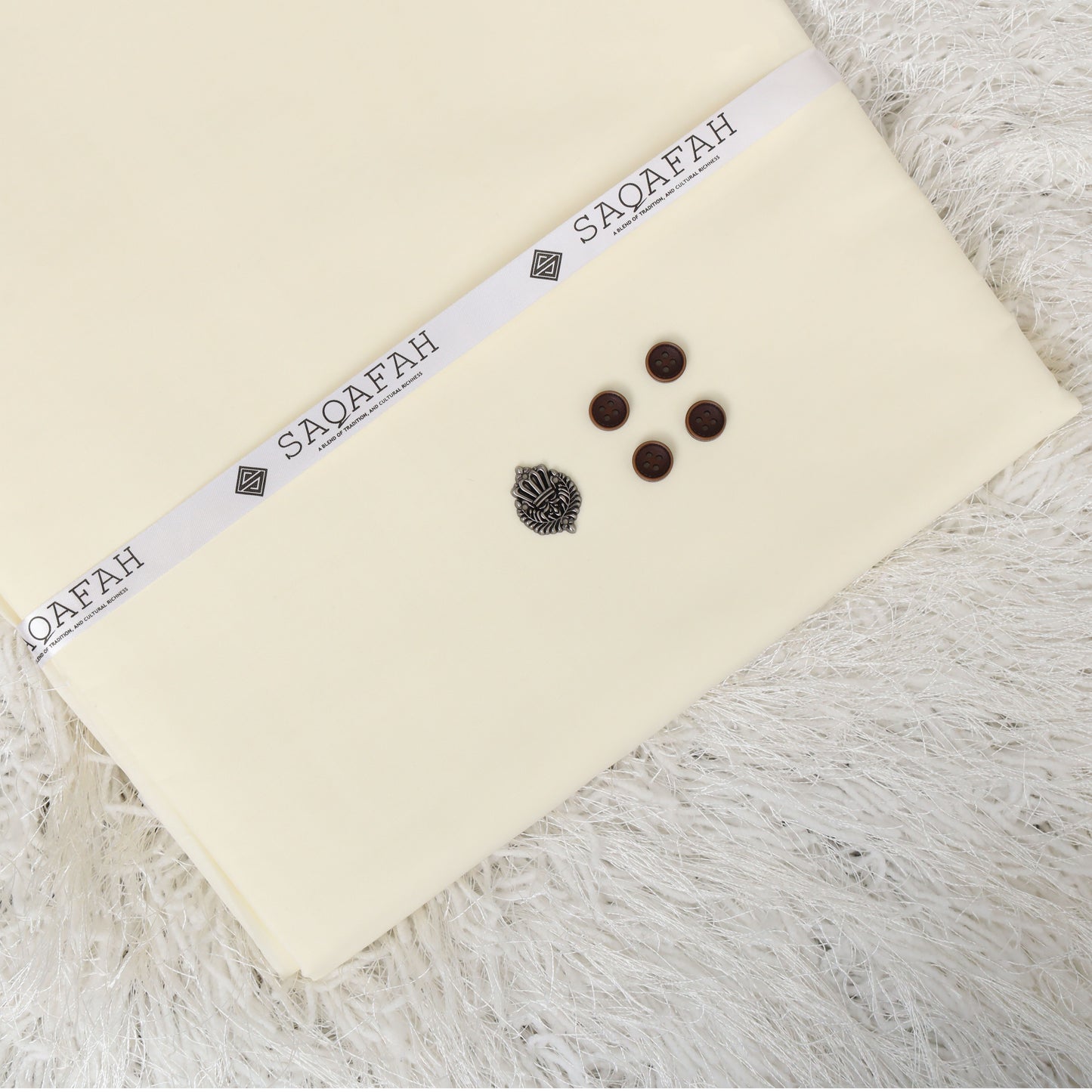 UNSTITCHED COTTON ROMAN - PALE YELLOW