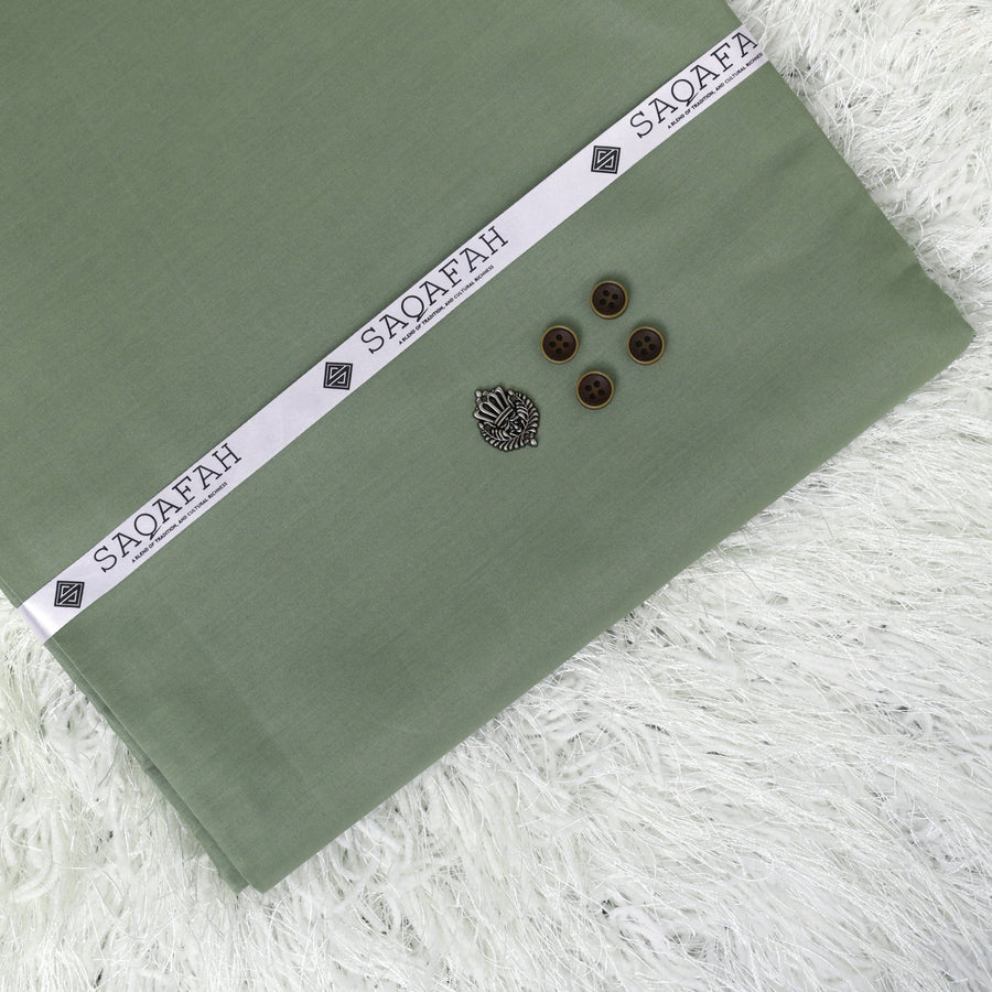 UNSTITCHED COTTON ROMAN - ARMY GREEN