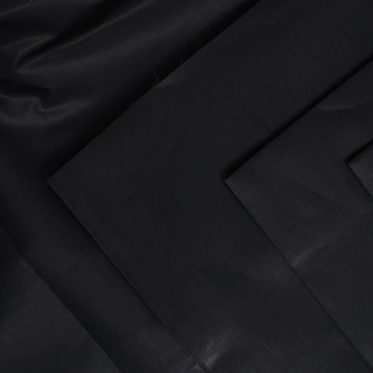 UNSTITCHED COTTON ROMAN - JET BLACK