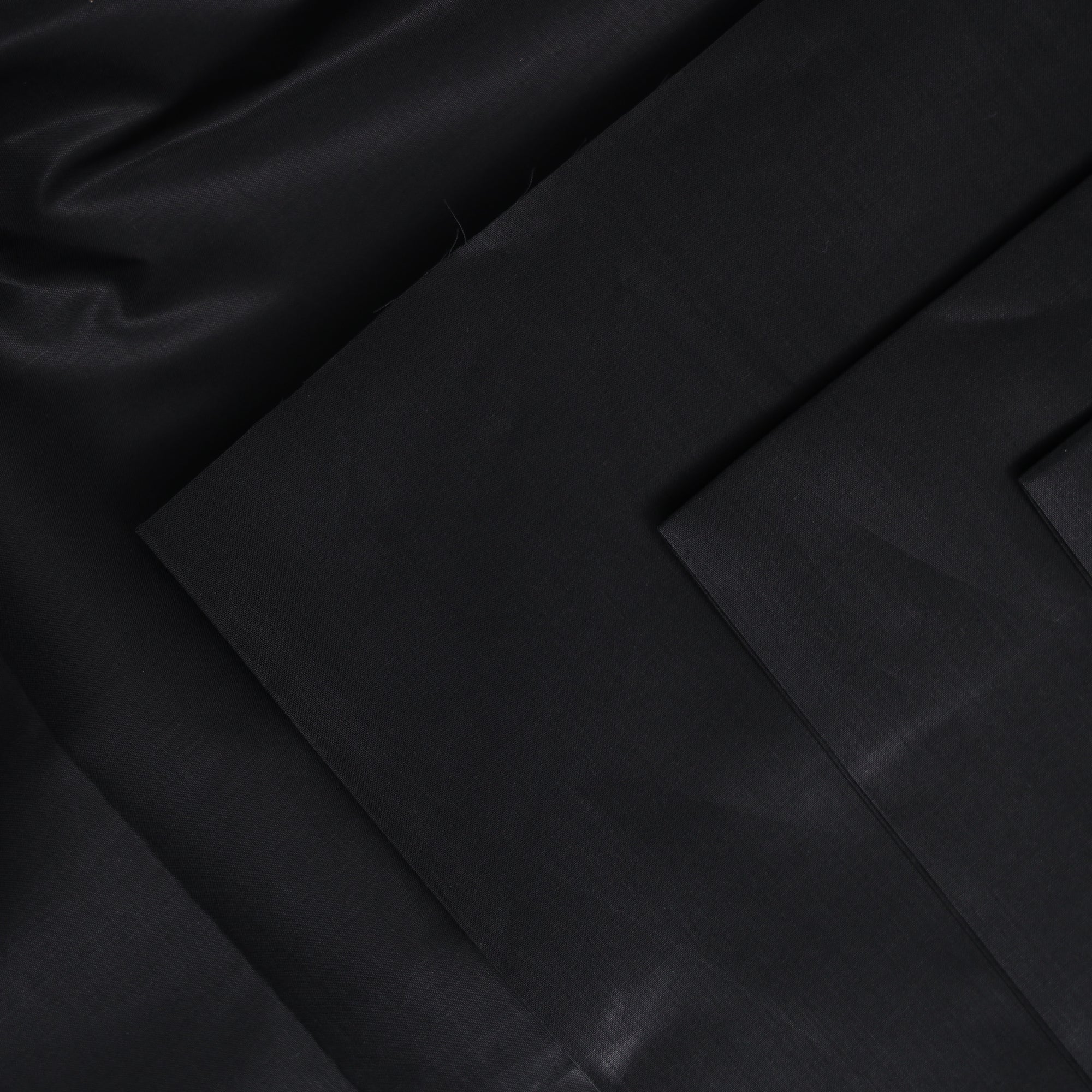 UNSTITCHED COTTON ROMAN - JET BLACK