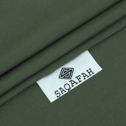 UNSTITCH WASH N WEAR FABRIC -OLIVE GREEN