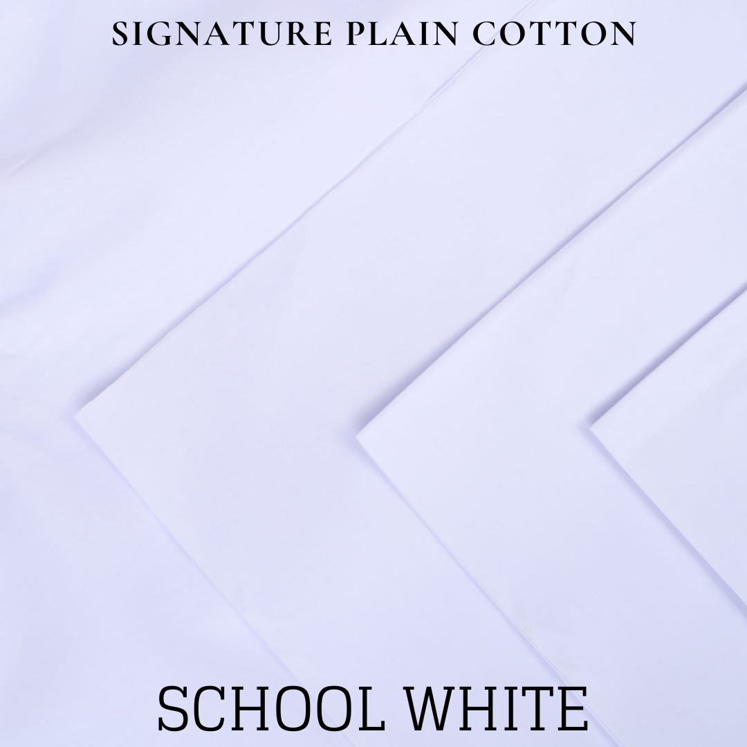 Signature Plain Cotton - School White