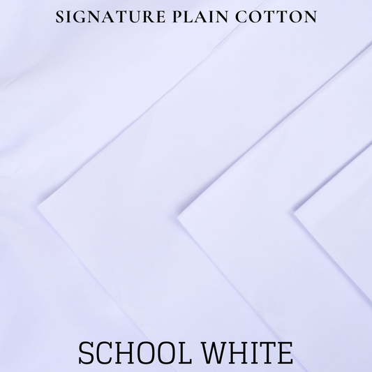 Signature Plain Cotton - School White