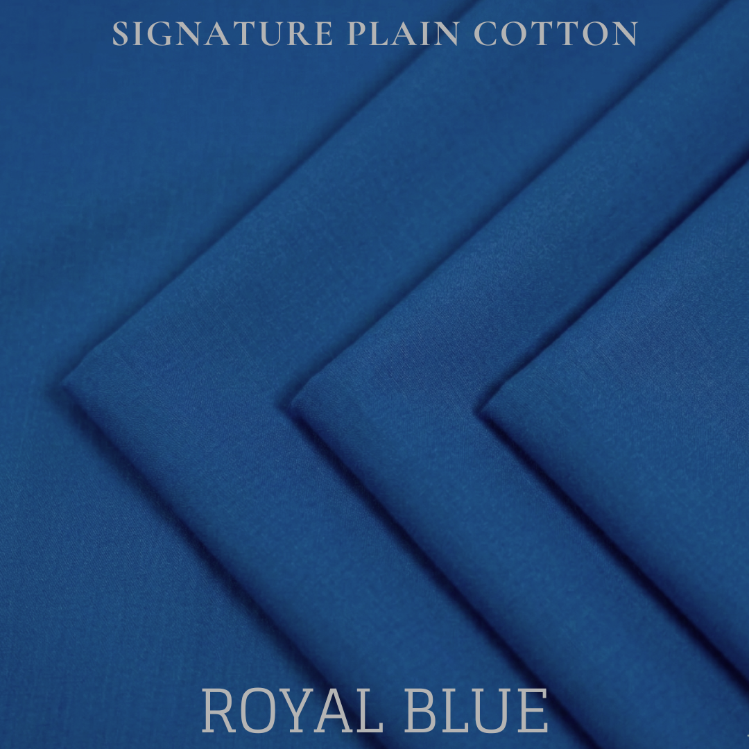 Signature Plain Cotton - Royal Blue