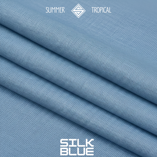 Gorgeous Summer Tropical - Silk Blue