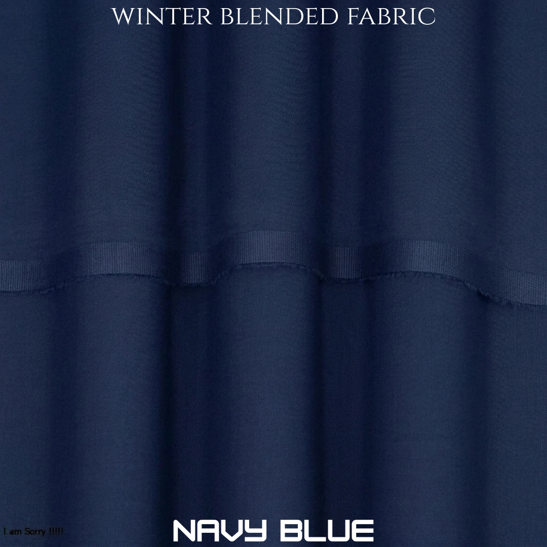 Specter Winter Blended Fabric - Navy Blue