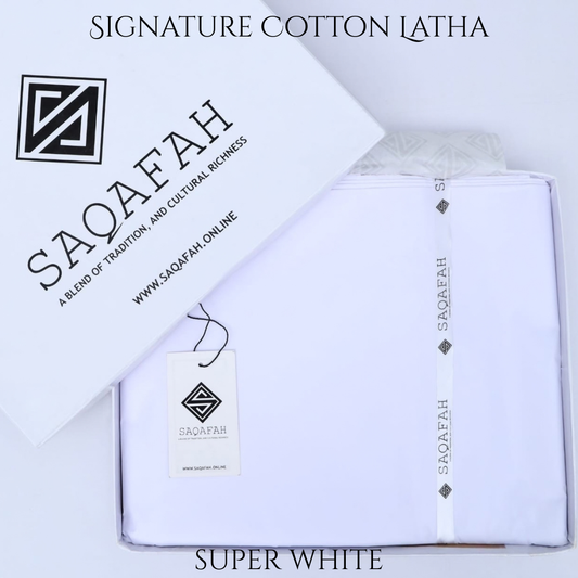 Signature Winter Cotton Latha - Super White