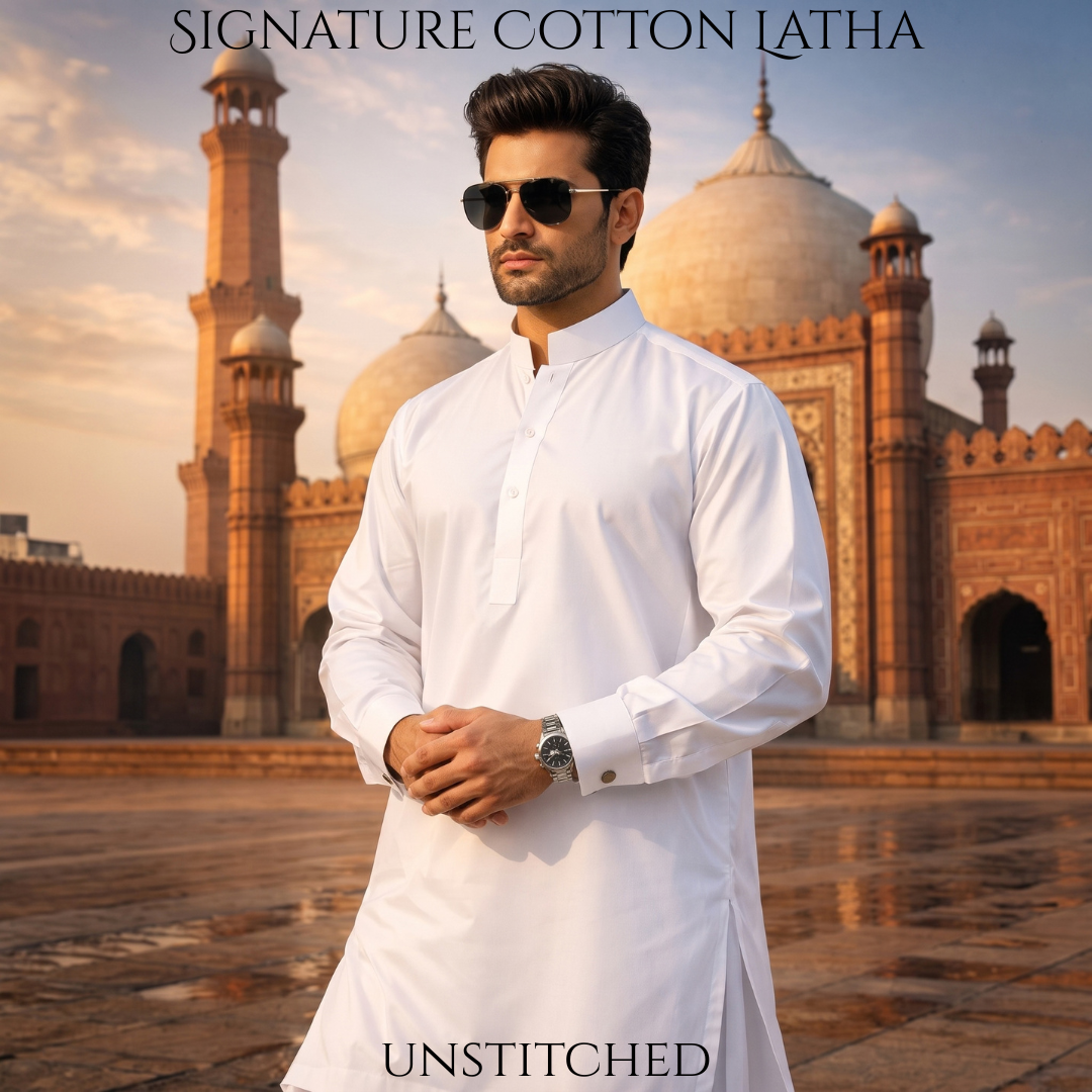 Signature Winter Cotton Latha - Super White