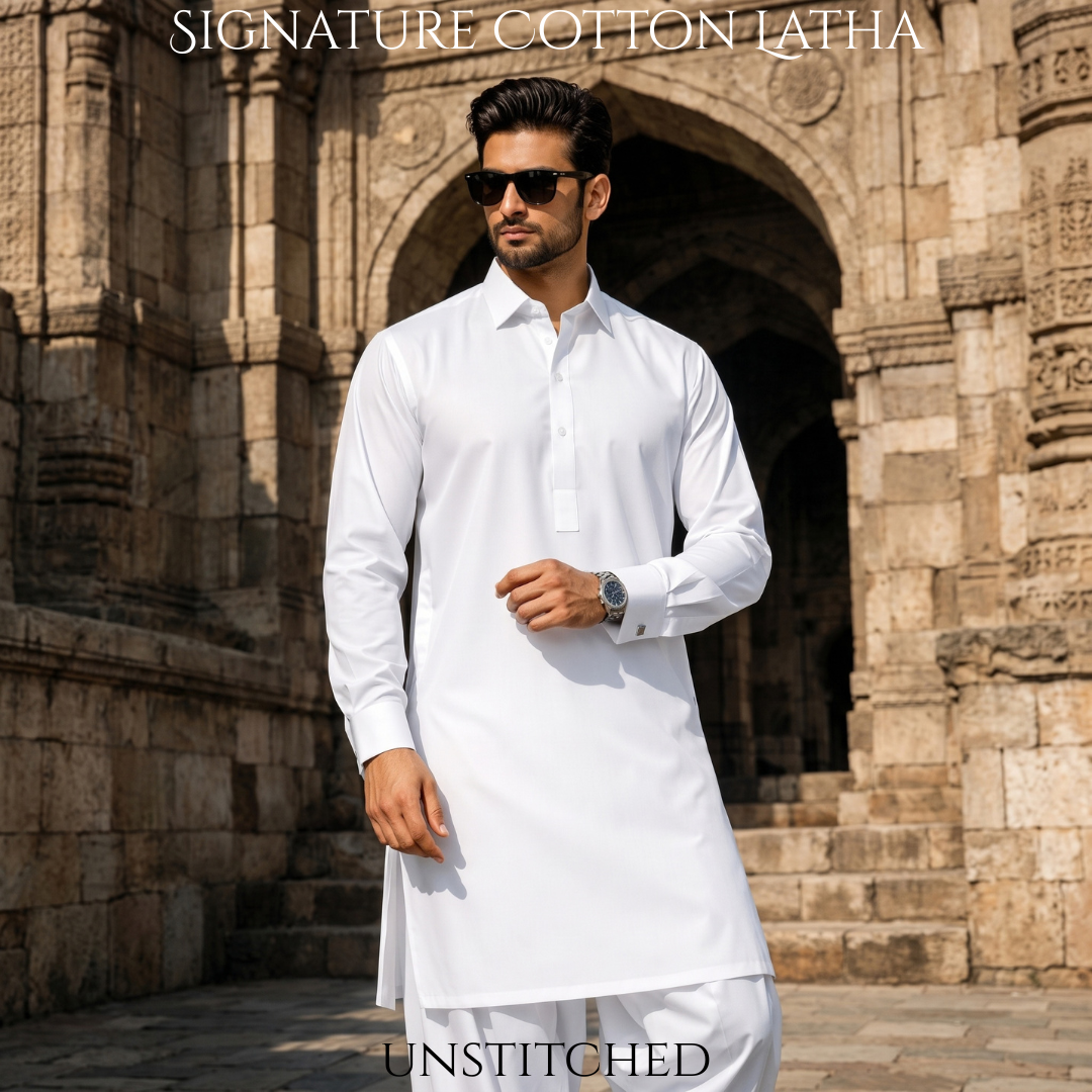 Signature Winter Cotton Latha - Super White