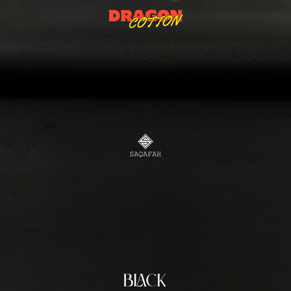DRAGON COTTON - JET BLACK