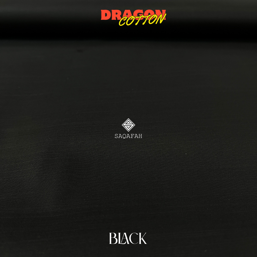 DRAGON COTTON - JET BLACK