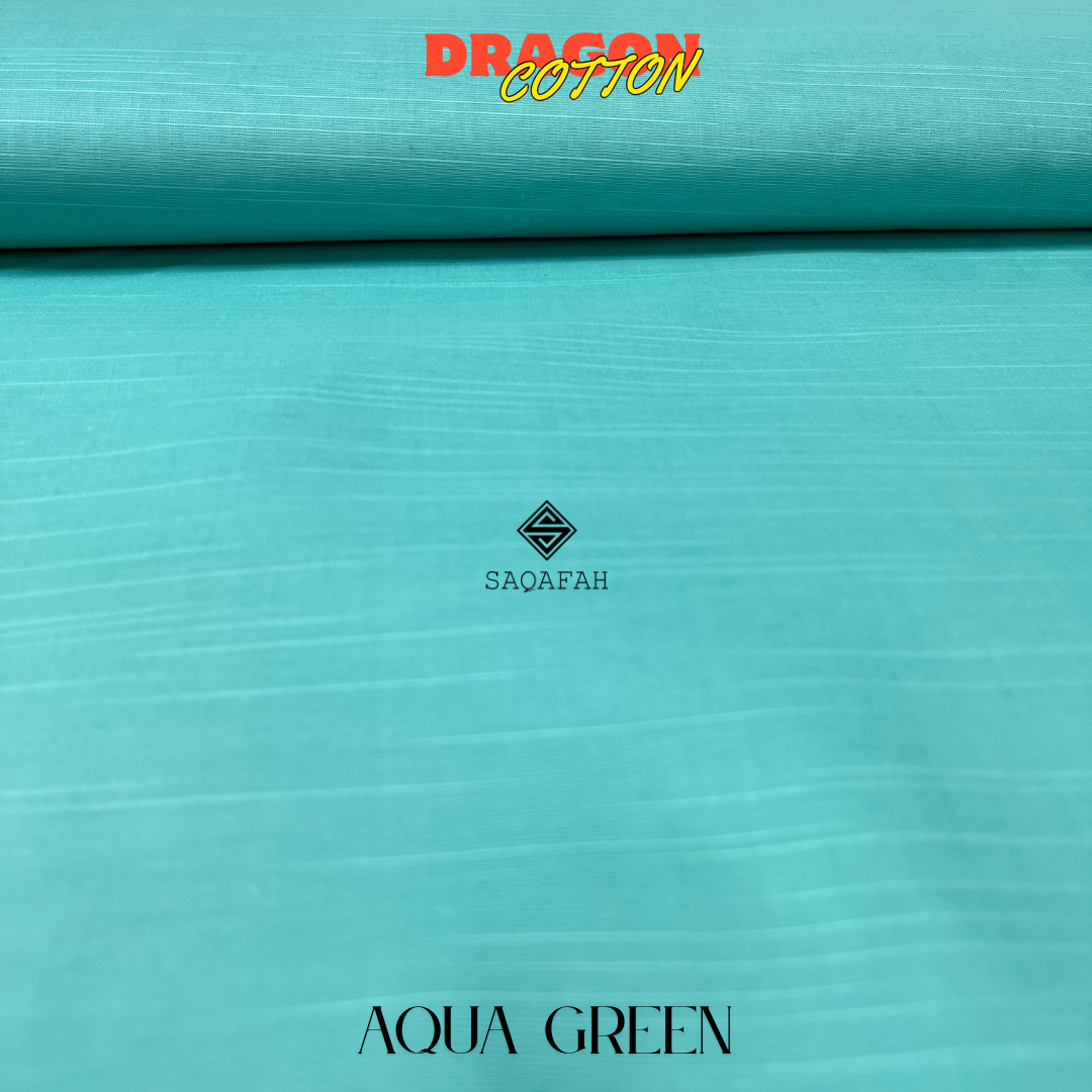 DRAGON COTTON - AQUA GREEN