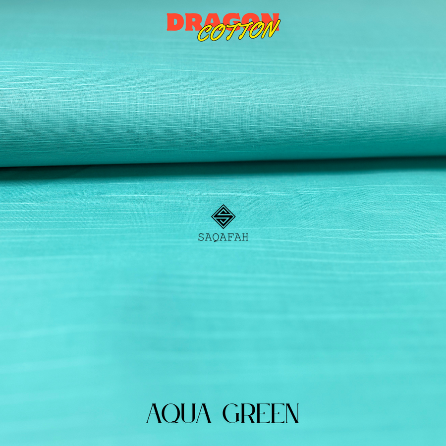DRAGON COTTON - AQUA GREEN