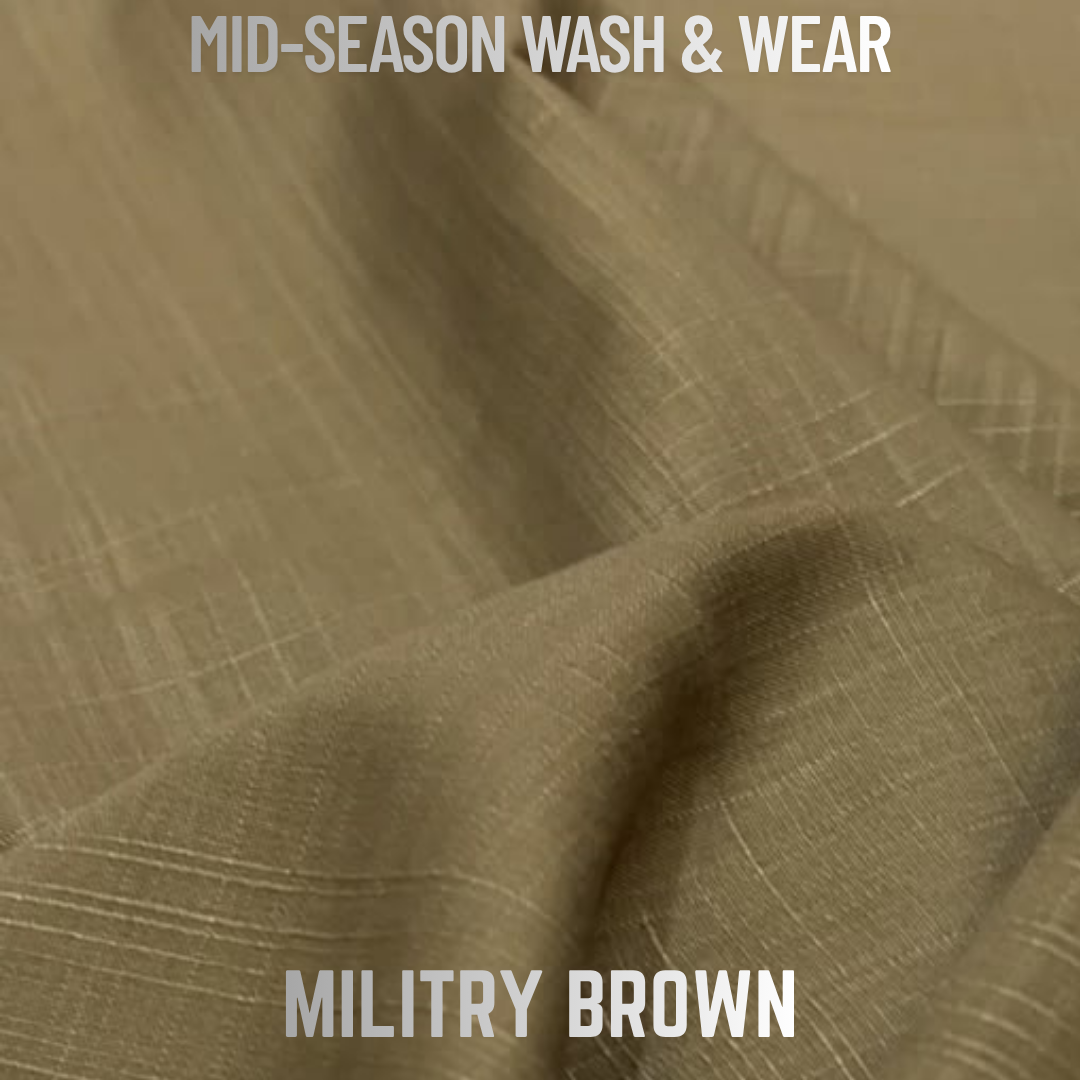 Excellent Wash & Wear - Military Brown