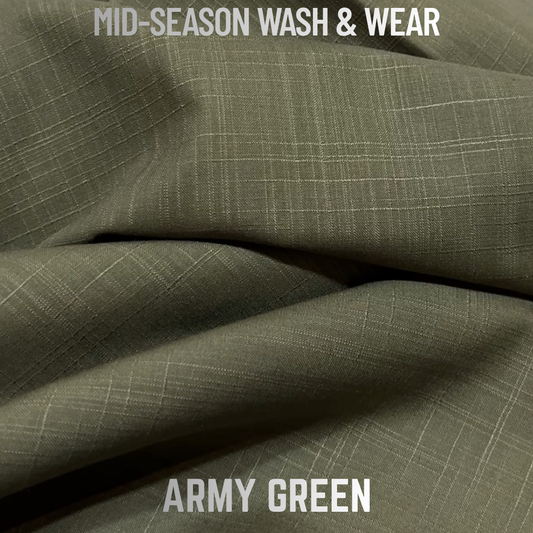 Excellent Wash & Wear - Army Green