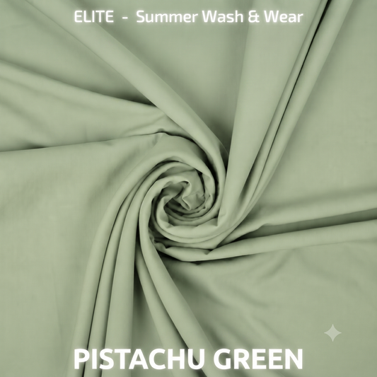 Elite Summer Plain Wash & Wear - Pistachu Green