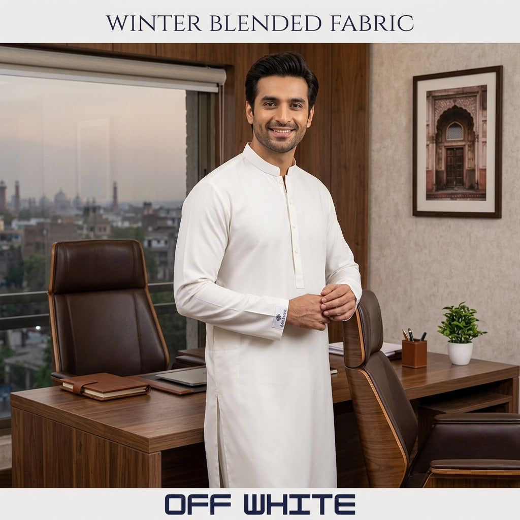 Specter Winter Blended Fabric - Off White