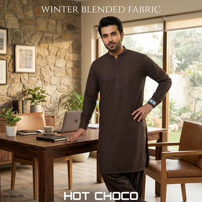 Specter Winter Blended Fabric - Hot Choco