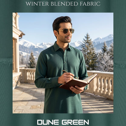 Specter Winter Blended Fabric - Dune Green