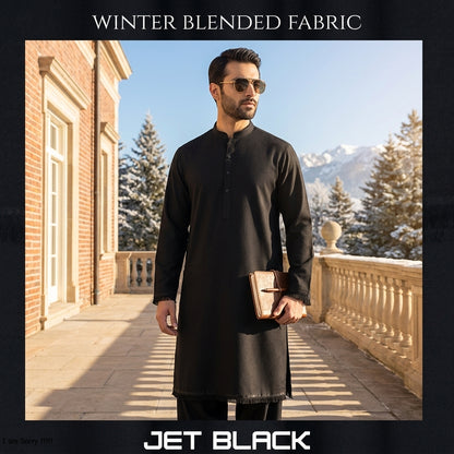 Specter Winter Blended Fabric - Jet Black