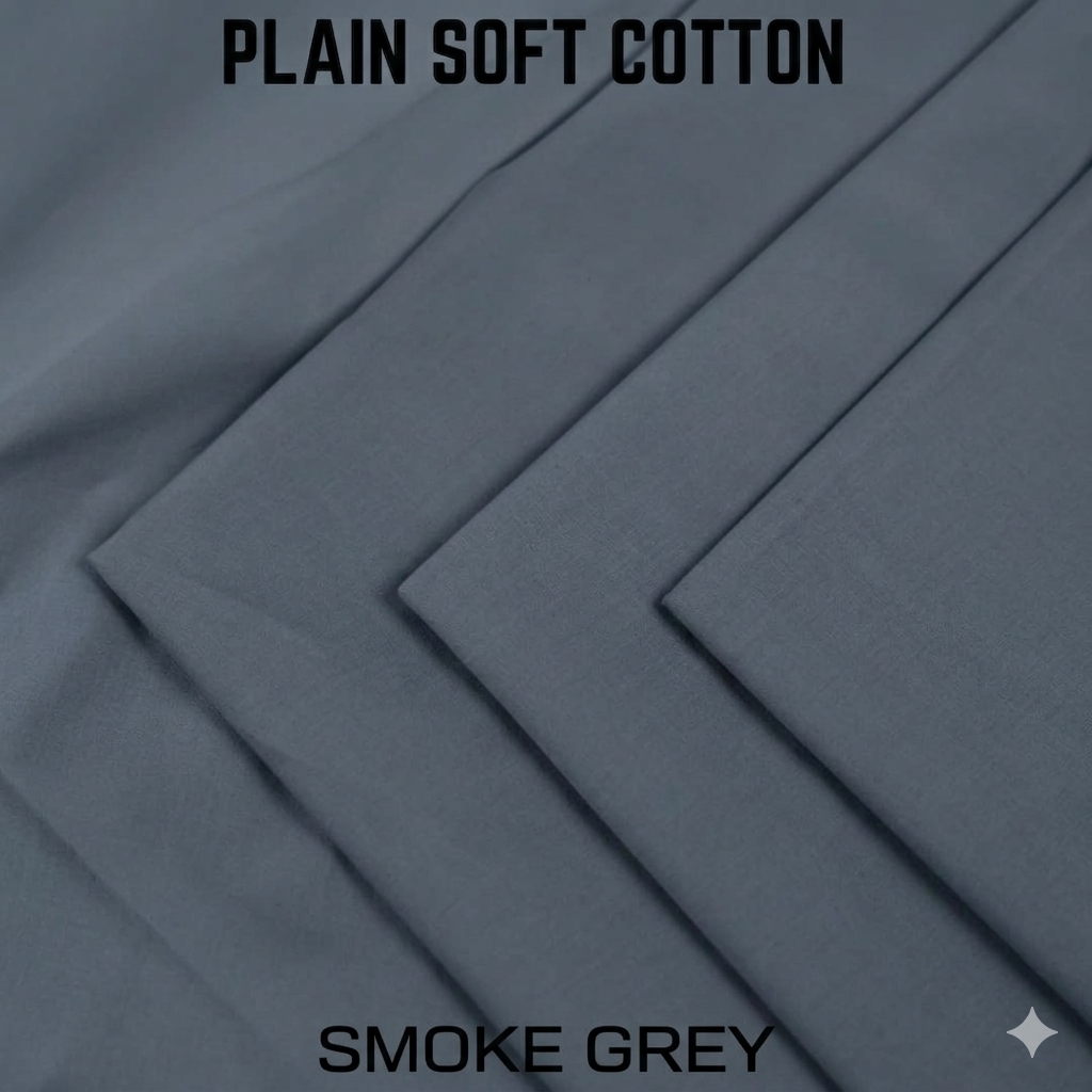 Signature Plain Cotton - Smoke Grey