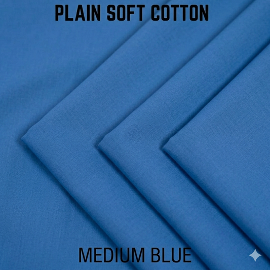 Signature Plain Cotton - Medium Blue