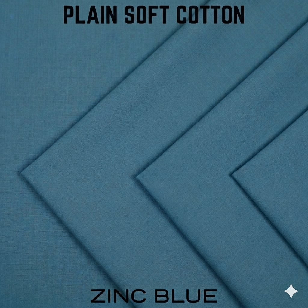 Signature Plain Cotton - Zinc Blue