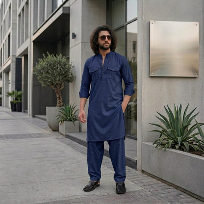 Excellent Wash & Wear - Navy Blue